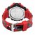 Digital Boy's Watch Red Dial Multi Colored Strap