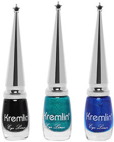 Kremlin BRS Liquid Eyeliner (BLACK, BLUE, GREEN)-6 ml (Set of 3)