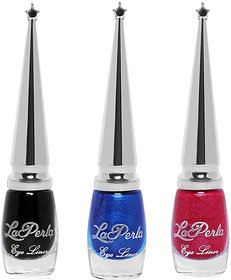 La Perla BRS Liquid Eyeliner (BLACK, BLUE, DARK PINK)-6 ml (Set of 3)