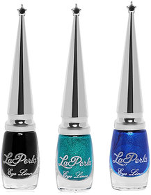 La Perla BRS Liquid Eyeliner (BLACK, BLUE, GREEN)-6 ml (Set of 3)