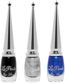 La Perla BRS Liquid Eyeliner (BLACK, BLUE, SILVER)-6 ml (Set of 3)