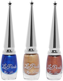 La Perla BRS Liquid Eyeliner (BLUE, COPPER, GOLDEN)-6 ml (Set of 3)