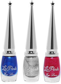 La Perla BRS Liquid Eyeliner (BLUE, DARK PINK, SILVER)-6 ml (Set of 3)