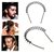 Black Color Zigzag Wavy Metal Black Hairband Combo Of 2 For Men A