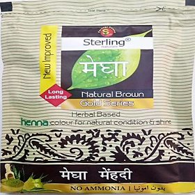 Sterling International Megha Mehndi Henna Hair Color, 5 Pieces (Brown, 45 G)