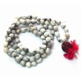 Jinanshi FashionVaijanti Prayer Rosary Mala 108+1 Beads Mala For Jaap and Wearing.(43 x 1.5 x 1 CM) Grey.