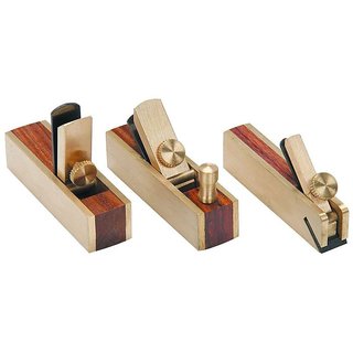 Micro Mini Brass Hand Plane Set Wood Finish Planer Hobby Craft Set of 3 pc