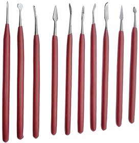 10 PC Wax Carver/Probes Stainless Steel In Pouch Set For Jewellery Making, Model Making, Crafting, Hobby Work, General