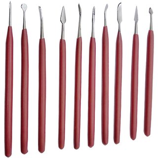 10 PC Wax Carver/Probes Stainless Steel In Pouch Set For Jewellery Making, Model Making, Crafting, Hobby Work, General