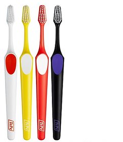 Tepe Supreme Toothbrush Pack Of 4 (White,Yellow,Red,Black)