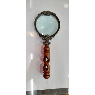                       Gola International 4inch Royal Magnifier with Spiral Wooden Handle 5 inch                                              