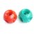 THE PAWXI Dog Rubber Hole Ball Toy, Chew Toy for Playing, Dog Teething Toy (Pack of 2, Size-6 cm, Color-Assorted)