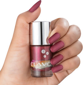 Clavo Free from 5 harmful chemicals and Long lasting Nail Polish for girls  Women (ROSEWINE)