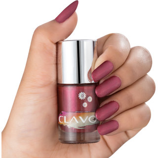 Clavo Free from 5 harmful chemicals and Long lasting Nail Polish for girls  Women (ROSEWINE)