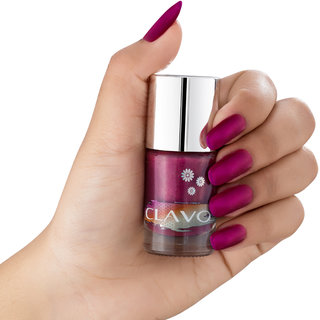 Clavo Free from 5 harmful chemicals and Long lasting Nail Polish for girls  Women (BEET)