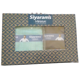 Siyaram pure cotton checked, colouu block shirt, with trouser fabric (unstitched)