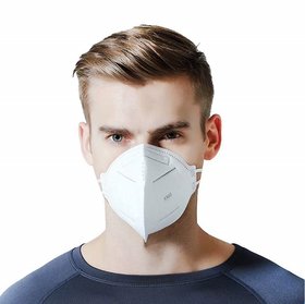 CTM N95/FFP2 5-Layer Respirator Protective Face Mask Ear loop White Pack of 10 Pcs.
