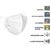CTM N95/FFP2 5-Layer Respirator Protective Face Mask Ear loop White Pack of 5 Pcs.