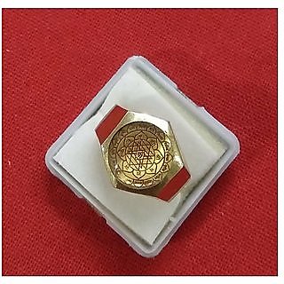                       Ashtadhatu Gold Shree Yantra Ring For Men And Woman In Size19 For  Health, Wealth And Prosperity                                              