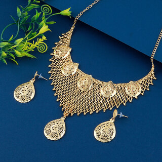 Buy Silver Shine Attractive Gold Plated Designer Necklace