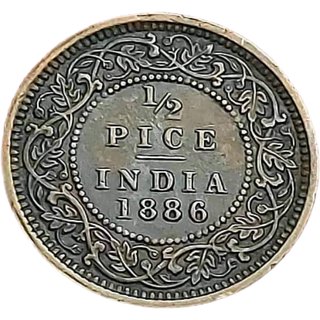 half pice 1886 half pice 1886