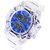 Mastrena Digital Blue Dial Silicone Strap Men's Watch -MSG1077