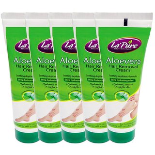 Wings LaPure Aloevera Hair Removal Cream Combo 50 gm Each Total 250 g Pack of 5