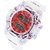 Mastrena Digital Red Dial Silicone Strap Men's Watch -MSG1079