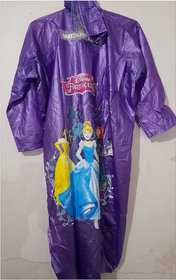 Girls Fancy Raincoat For 6 To 7 Years With School Bag Provision