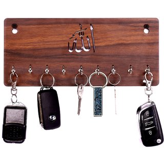POCKESTER Allah Style Wood Key Holder(9 Hooks)