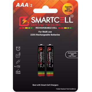 Smartcell AAA Ni-MH Rechargeable Battery 800mAH Pack of 2