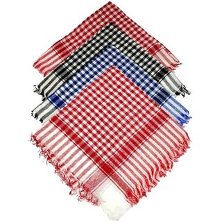 Pack Of 4 Pcs Chapati/Roti/Fulka Cotton Rumal (44 Cm X 45 Cm Size) Multicolor Checked Printed For  Multipurpose Use