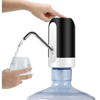                       Automatic Wireless Electric Rechargeable Drinking Water Dispenser Pump for 20 Liter Bottle Can with USB Charging Cable                                              