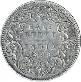 half rupees 1899