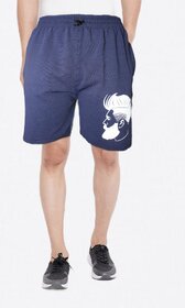 VANTAR Printed Men Dark Blue Regular Shorts
