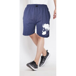 VANTAR Printed Men Blue Basic Shorts