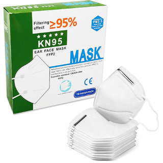                       FOBHIYA 4-layer Face Mask KN95 filtering effect up to 95 PM2.5 with Elastic Ear Loop Protective Dust Safety (SET-10)                                              