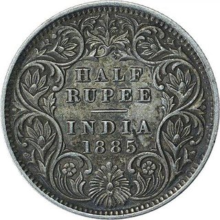                       half rupees 1885                                              