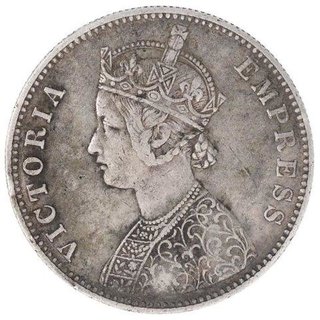                      half rupees 1881 fine condition                                              