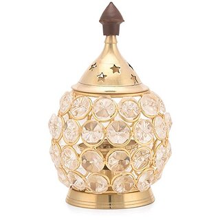                       Crystal diya oil lamp akhand diya for puja table top                                              