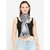 Get Wrapped Lurex Grey Scarves with Tassels for Women
