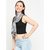 Get Wrapped Lurex Grey Scarves with Tassels for Women