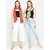 Get Wrapped Multicolour Lurex Scarves with Tassels for Women - Combo Pack of 2