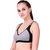 INDIROCKS Women Cotton Non Padded Daily Workout/Running/Yoga/Gym Sports Bra - Grey/Black