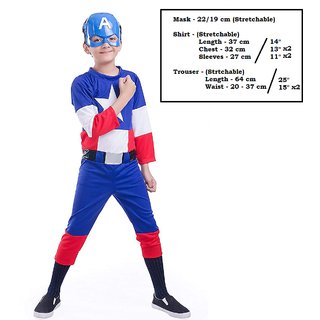 Superheores Avengers Party Costume For Kids and Mask w/o Light (4-6 Years)