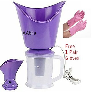 AAbha vaporizer steamer / Facial Sauna, Vaporizer and Nose Steamer (All in One Steam Inhaler) With Household Gloves