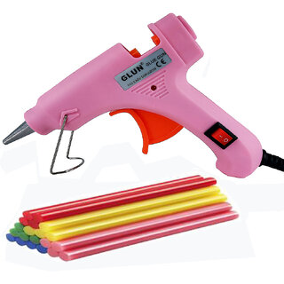                       bandook 20W With 10 Fluorescent Glue Sticks Hot Melt Glue Gun Dodger Pink Color                                              