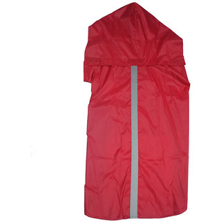All4pets  Dog Rain Coat Waterproof With Hood-14 Inch(Red)