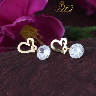                       Vighnaharta Stylish Solitaire Drop Earring Gold Plated alloy Earring for women and girls                                              