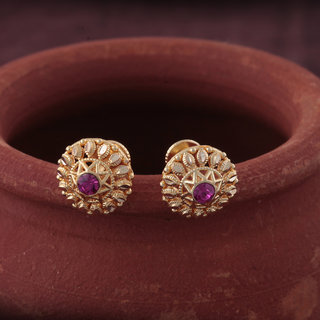 Vighnaharta Traditional wear south screw back 1gm Gold plated alloy Stud Earring for women and Girls Vighnaharta Traditional wear south screw back 1gm Gold plated alloy Stud Earring for women and Girls